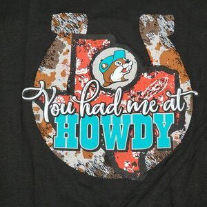 Buc-ee's Graphic SS Black Unisex Tee " You Had Me At Howdy" - Size XL NWT